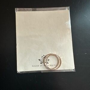 2 Stackable Gold-Plated Rings, size 5